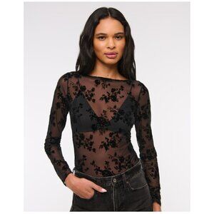 Abercrombie & Fitch Mesh Sheer Long sleeve
